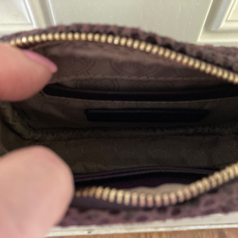 Michael Kors Purple Snake Embossed Leather Jet Set Crossbody Bag/32S12JSC1E/NEW - Picture 8 of 9